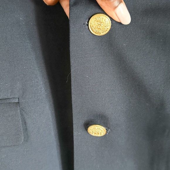Vintage Michael Brett Blazer | Blue Mens Blazer, Gold Buttons - Picture 5 of 6